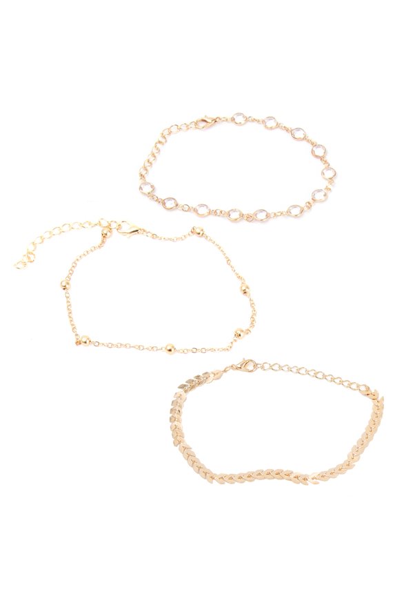 3Pcs Ankle Chains Foot Chains Alloy All Match Accessory for Women Beach Party