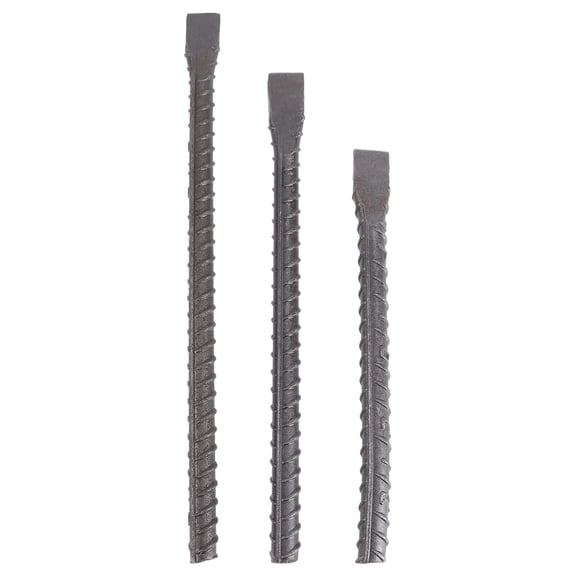 LABSERRON Stone Carving Tools Black 3Pcs 10x0.6In High Carbon Steel Flat Head