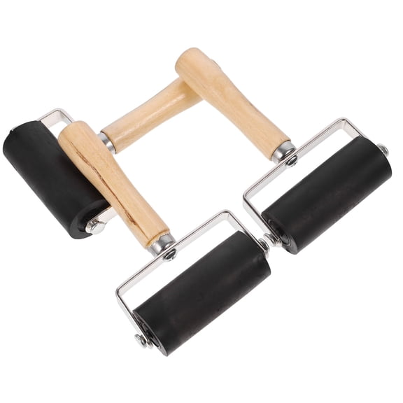 LABSERRON 3Pcs Iron Rubber Roller Tools for Ink Rubbing and Art Enthusiasts 4.52X2.95X0.98in
