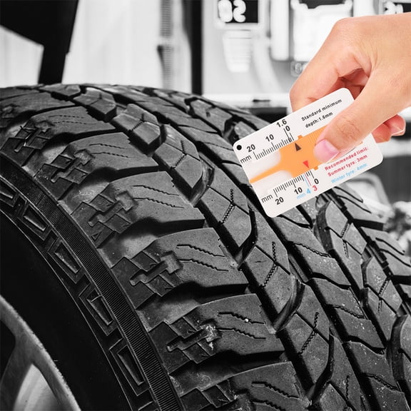 LABSERRON 3Pcs Plastic Tire Tread Depth Ruler for Measuring Car Tyre Thread Depth or in Shops