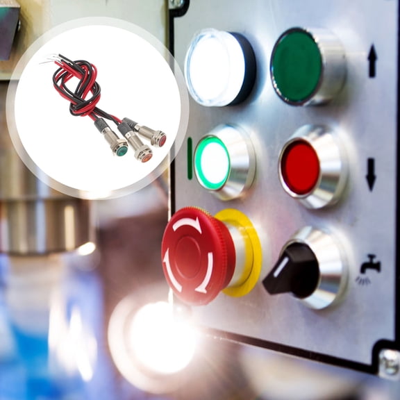 LABSERRON 3Pcs Red Green Yellow Indicator Light Blinker Lamp Wired Signal Lighting for Vehicle Equipment