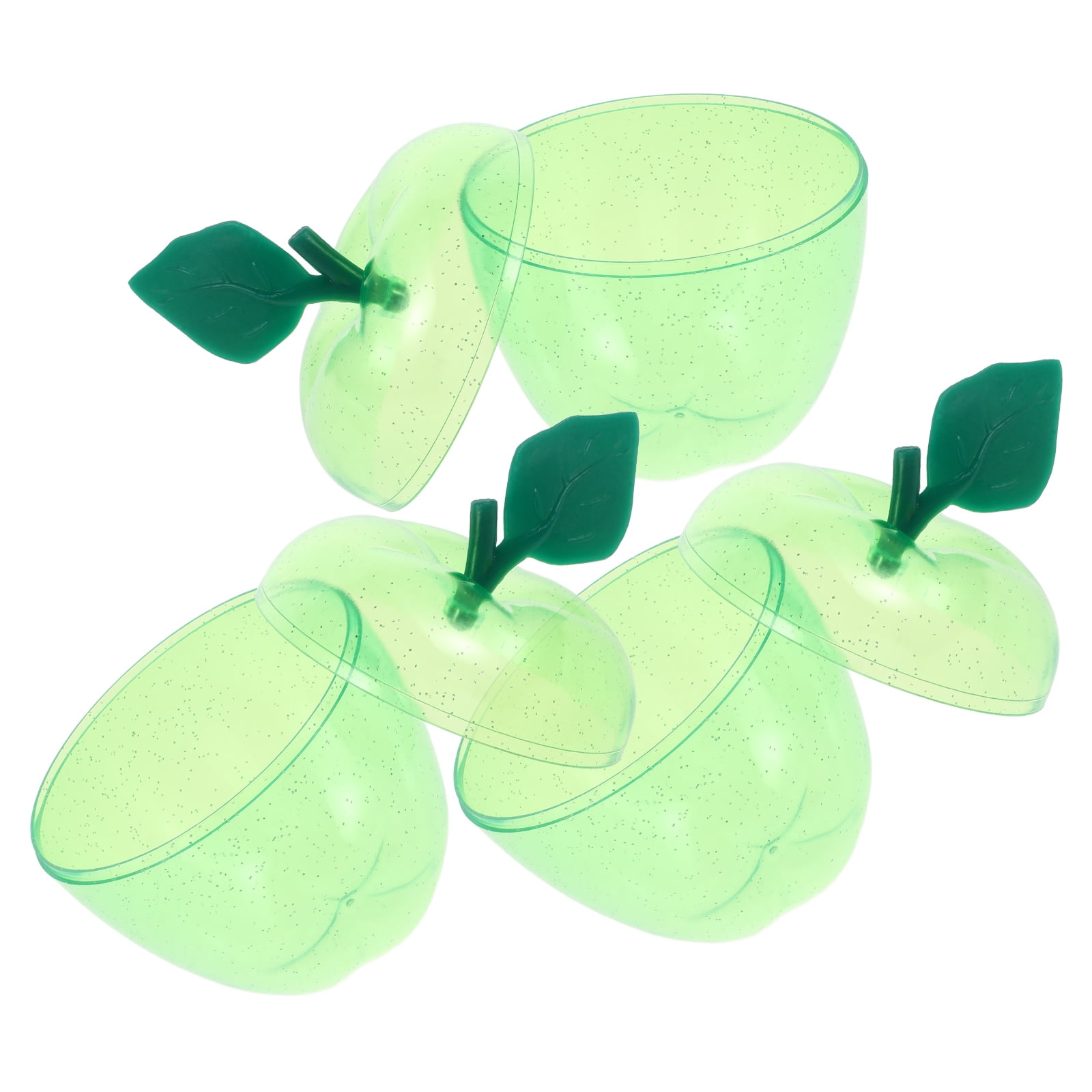 LABSERRON 3Pcs Reusable Apple-Shaped Candy Holder Small Jar With Lid ...