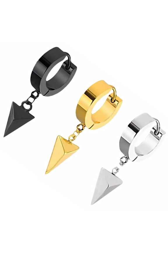 3pcs Punk Earrings Stylish Hip Hop Jewelry Accessories For Couples For Dance Parties And