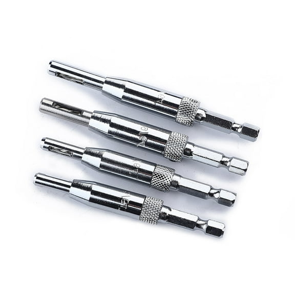 LABSERRON 4 Pcs Professional Woodworking Tool Hinge Drill Bit for Perfectly Centered Holes
