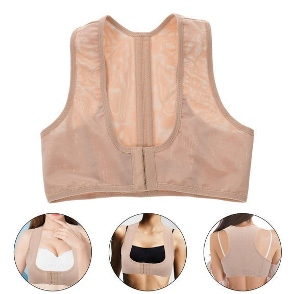 LABSERRON Elastic Nylon Magnetic Back Support Brace in Khaki with Shoulder Corrective Design