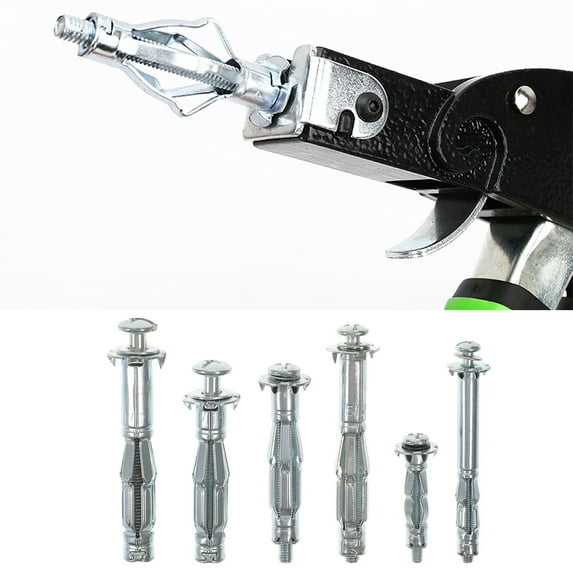 LABSERRON 42Pcs Galvanized Carbon Steel Cavity Wall Fixings for Plasterboard and Hollow Bricks Silver 7.7X0.65X0.65in