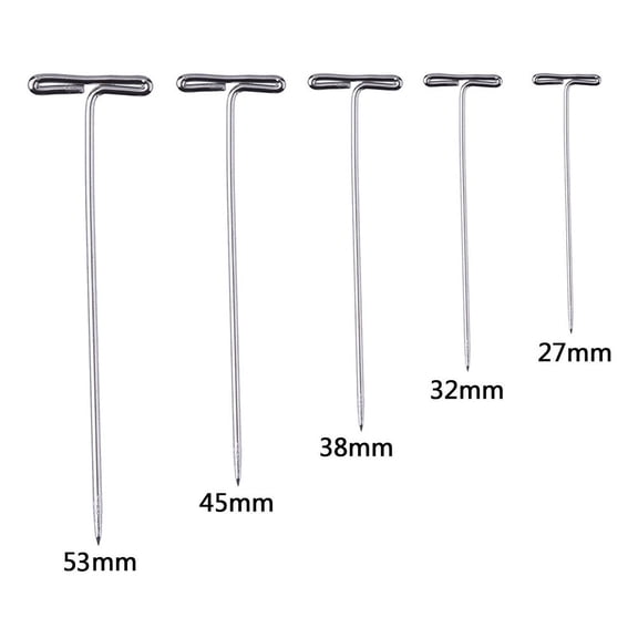LABSERRON 450Pcs T Shaped Needles for Blocking Knitted Projects and Modelling in Silver Color