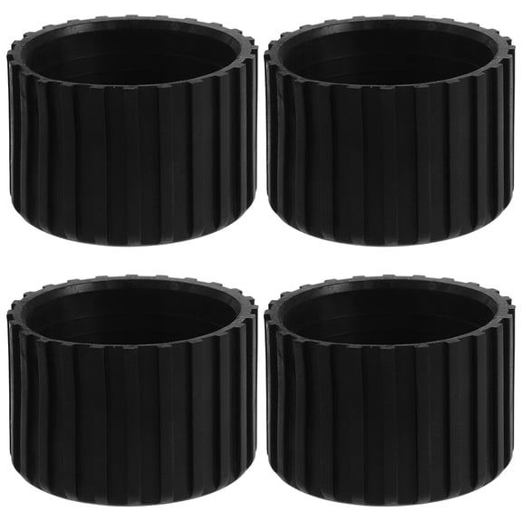 LABSERRON 4Pcs Black Rubber Table Leg Protectors for Gym and Home Fitness Equipment
