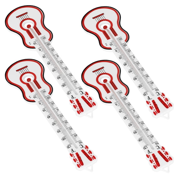 LABSERRON 4Pcs Cello Shaped Thermometer for Home Decor and Musical Instruments .5x2.4x0.2in