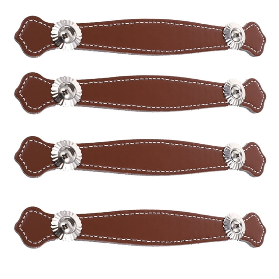 LABSERRON 4Pcs Decorative Cabinet Handles Brown Simple and Elegant for Homeowners