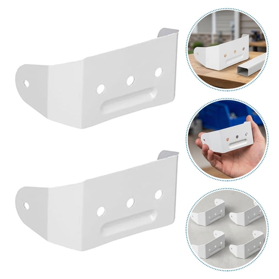 LABSERRON Gutter Downspout Straps, White, Robust Construction, Quick Installation, 4Pcs