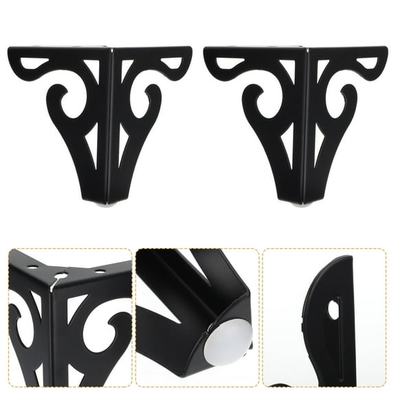 LABSERRON 4Pcs Metal Furniture Legs European Style Decorative Feet 3.73X3.54X3.54in