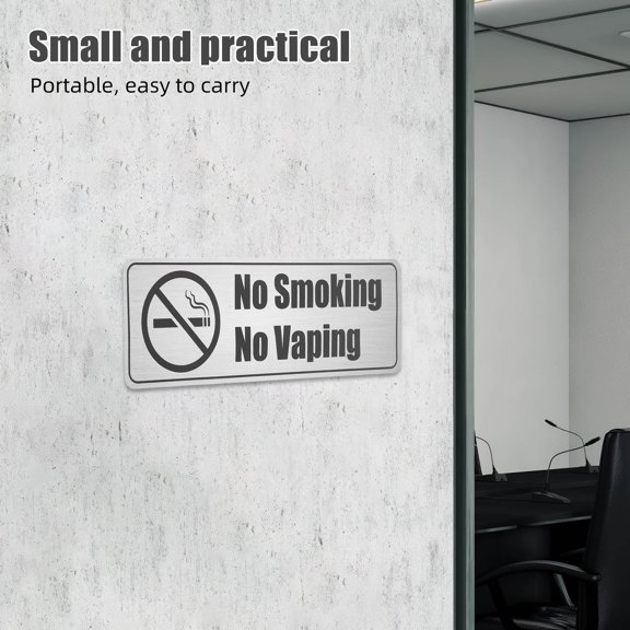 LABSERRON 4Pcs No Smoking Sign Stickers Black PVC Waterproof for Indoor Outdoor Use