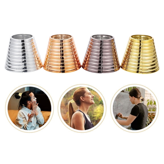 LABSERRON 4Pcs Rose Gold Ponytail Barrette Circular Shaping Hair Clips For Women Daily Wearing And Party