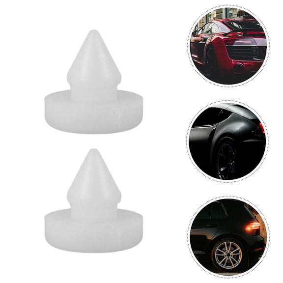 LABSERRON 4Pcs White ABS PC Brake Pedal Stop Pad for Preventing Excessive Travel Enhance Driving Safety