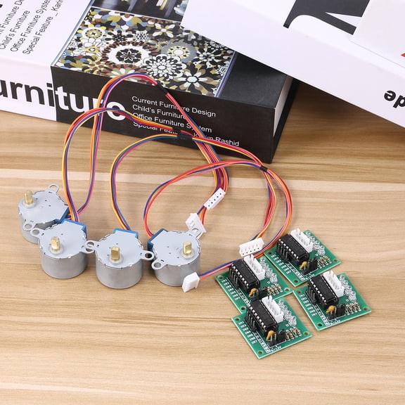 LABSERRON 4Set Small Stepper Motor with Wires ULN2003 Driver Board for Development Board