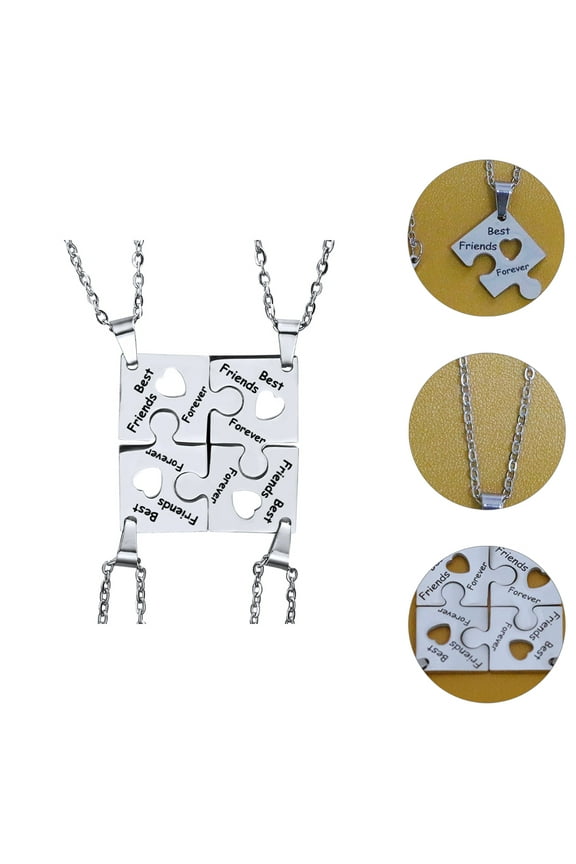 4pcs Friendship Necklace For Friends For Valentine Day Birthdays Anniversaries And Everyday Wear