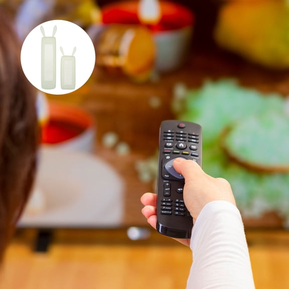 LABSERRON 4pcs Luminous Silicone Remote Controller Covers Rabbit Design Stretch Resistant Fits Tv Remotes For Home Decor