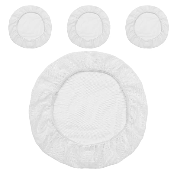LABSERRON 4pcs Reusable White Cotton Hair Net for Cooking and Laboratories