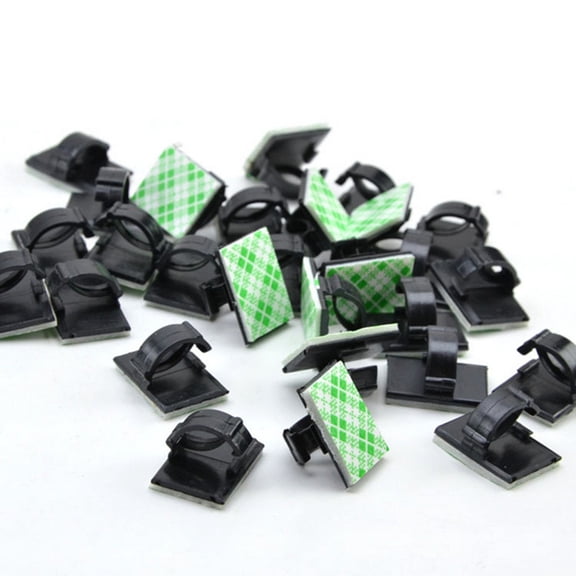 LABSERRON 50Pcs Small Rectangular Self-Adhesive Wire Holder Clips for Cable Ties