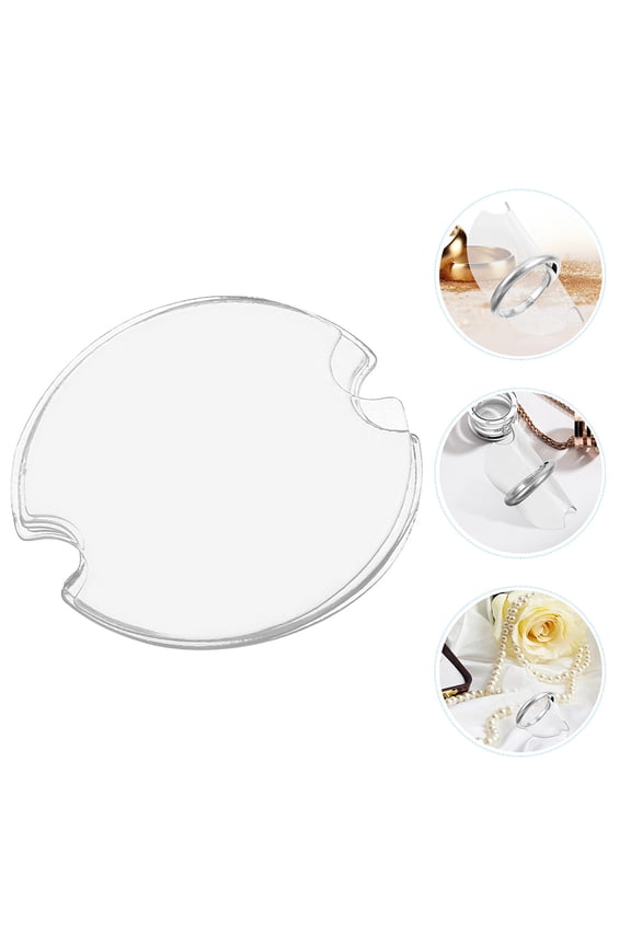 50Pcs Transparent Plastic Folding Ring Disk for Home Storage 1.6x1.6in