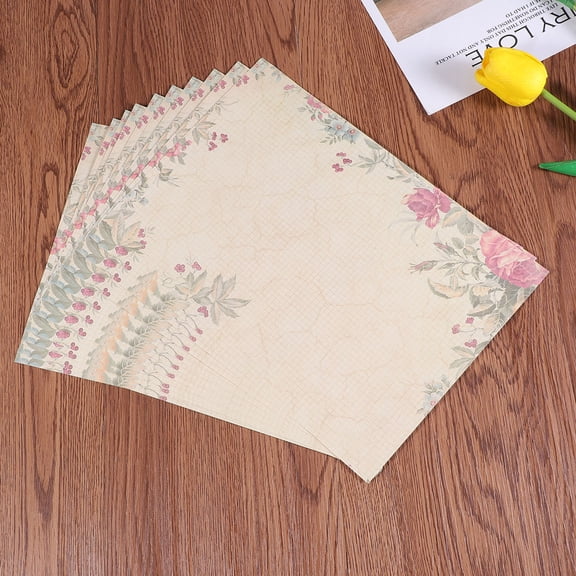 LABSERRON 50Pcs Vintage Letter Papers Rectangular Green for Note-taking 10.2x7.3in