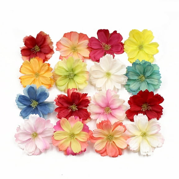 LABSERRON 50Pcs White Simulation Flower for Craft Supplies and Scrapbooking Use