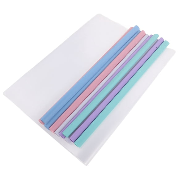LABSERRON 50pcs Transparent File Draw Rod Folders Document Organizers With Case For School Office And Personal Use