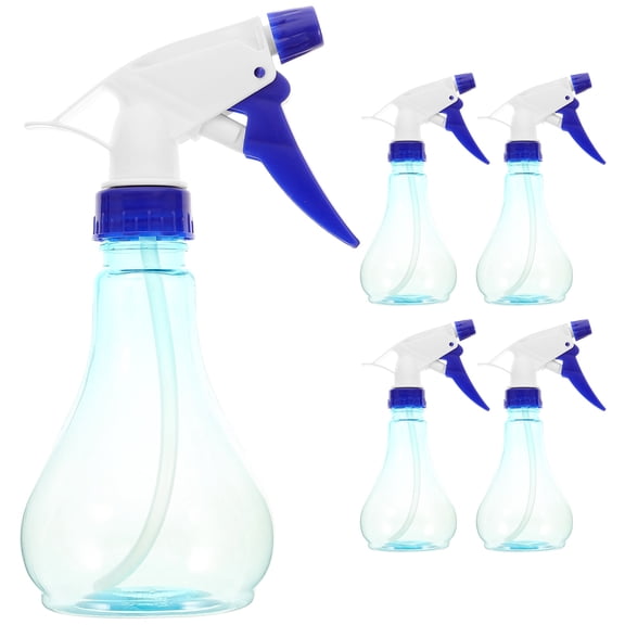 LABSERRON 5PCS 200ML Drop Shape Portable Spray Bottle Transparent Press Rotation Adjustable Mist Watering Can Multi function Spray Container