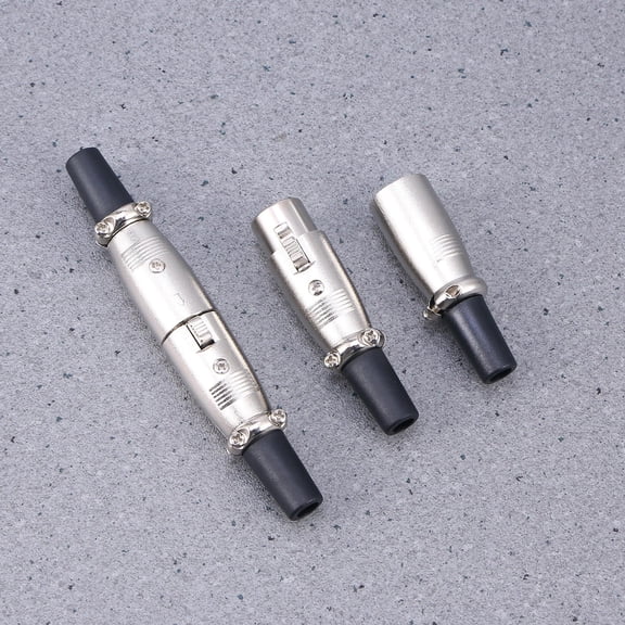 LABSERRON 5Pairs 3 Pin Xlr Connectors Diecast Shell Male Connector For Microphone