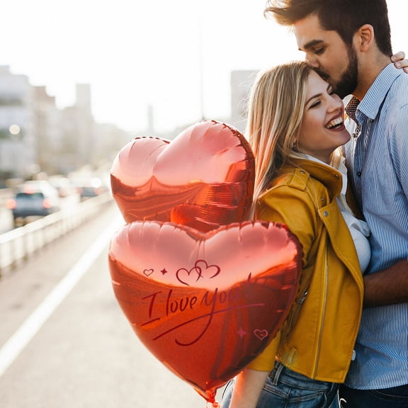 LABSERRON 5Pcs Red Balloon Stickers for All Party Stickers 11.4X8.3X0.04In