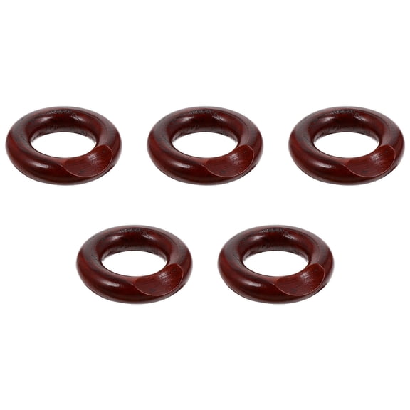 LABSERRON 5Pcs Creative Wooden Chopsticks Rest in Dark Red for Home Kitchenware Use