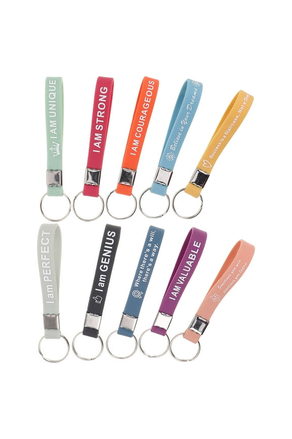 60Pcs Proud of You Keychains for Backpacks Employee Appreciation Ideas Inspirational Silicone Rings