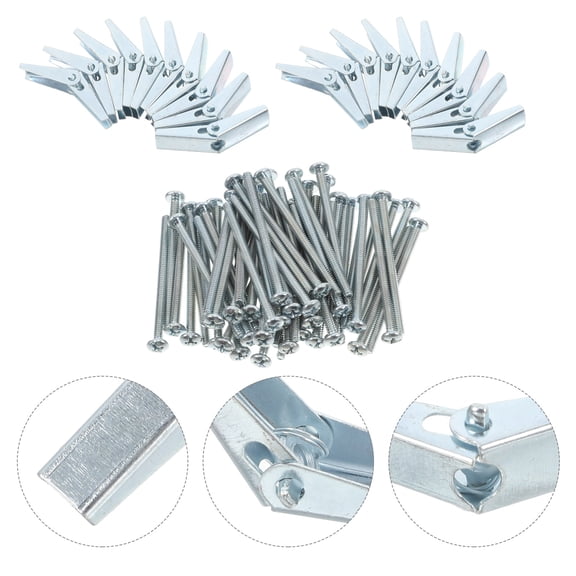 LABSERRON 60pcs Stainless Steel Toggle Fasteners with Adjustable for Professionals