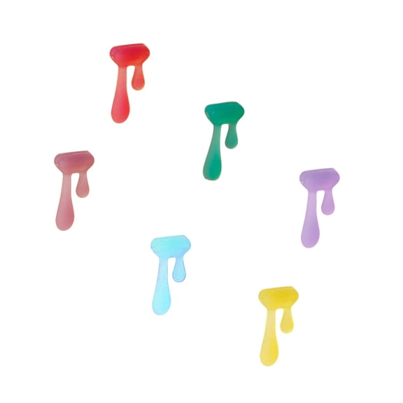 LABSERRON 6Pcs Cup Labels Silicone Water Drop Shape For Party And Gathering Decorations