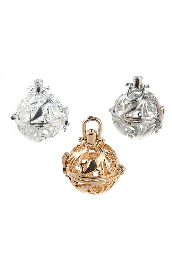 6Pcs Essential Oil Diffuser Necklace Pendant Aromatherapy Jewelry Women Random Color Ball