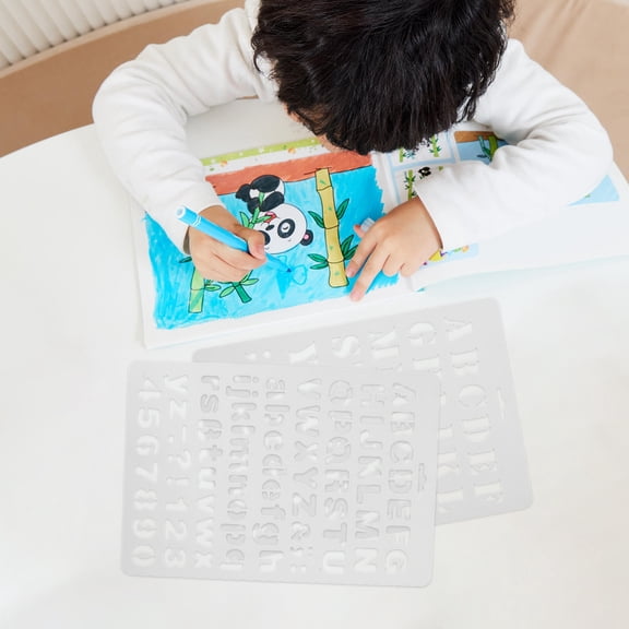 LABSERRON 6pcs Letter Template Letter Stencils For Stencils For Crafts Scrapbook Stencil Plastic