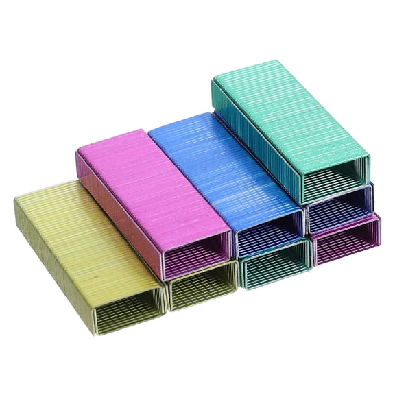 LABSERRON 800Pcs Assorted Color Staples for Manual Stapler Efficient Document Categorizing
