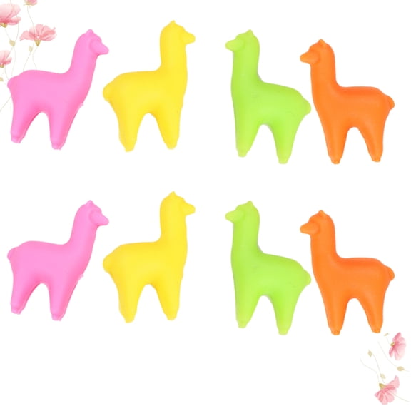 LABSERRON 8Pcs Glass Markers For Drinks Alpaca Design Plastic Party Glass Labels