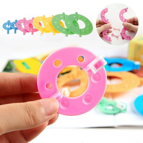 LABSERRON 8Pcs Pompom Maker Fluff Ball for DIY Needle Craft Tool Assorted Color