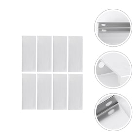 LABSERRON 8Pcs Brushed Aluminum Alloy Concealed Tab Pulls 64mm Hole Distance 80mm Length