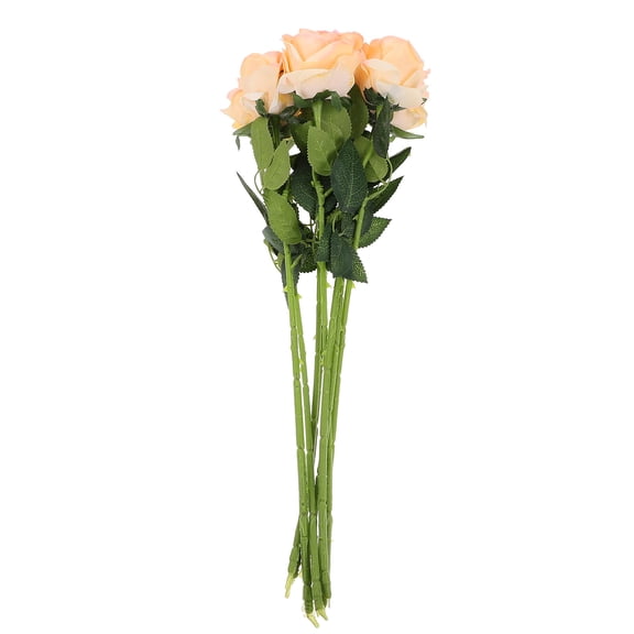 LABSERRON 8Pcs Fake Rose Silk Flower Multi Color Floral Arrangement for Wedding Decor and Party Supply