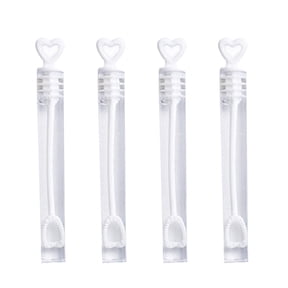 LABSERRON 96Pcs Wedding Bubble Sticks Lightweight Ergonomic Heart Design Transparent Party Favors