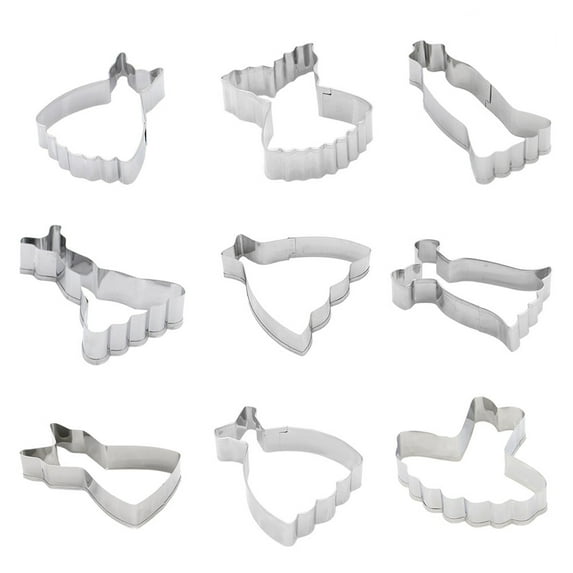 LABSERRON 9Pcs Baking Equipment For Home Bakers And Professionals In Stainless Steel