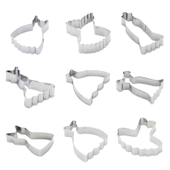 LABSERRON 9Pcs Baking Equipment For Home Bakers And Professionals In Stainless Steel