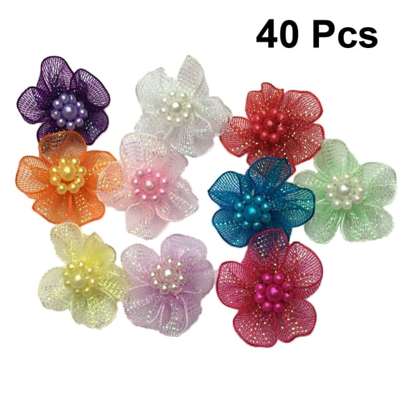 LABSERRON Artificial Flower Embellishments For Crafts 40Pcs Dusty Roses Decorative Accessories