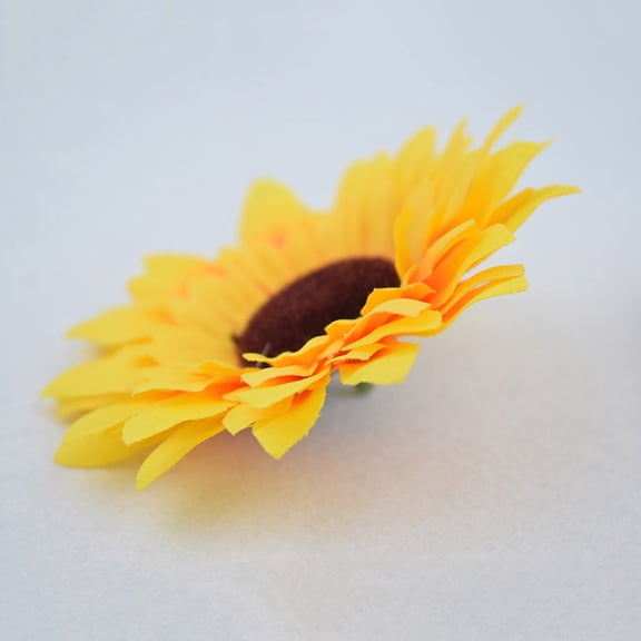 LABSERRON Artificial Sunflower Head Multi Color 9cm Diameter Silk Cloth Realistic Event Planners Decor 30Pcs