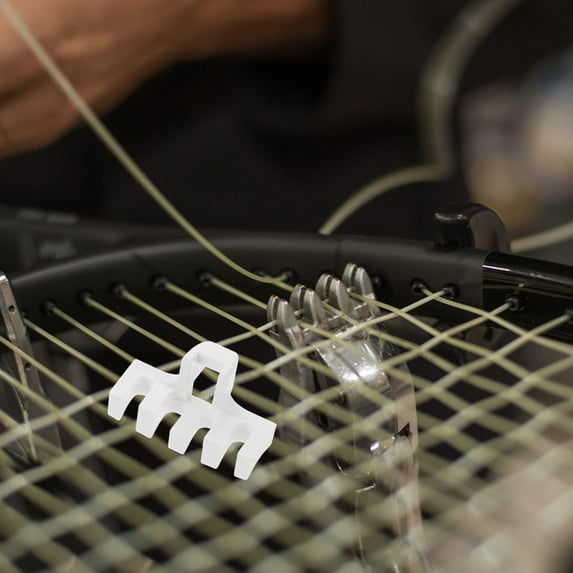 LABSERRON Badminton Players 2Pcs Racket Load Reducer White PVC Stringing Machine Load Reducers for Racket Protection