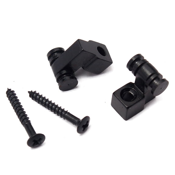 LABSERRON Bass String Retainer 2Pcs Ge05 Metal Roller String Tree for Electric Guitar Parts and Accessories Black