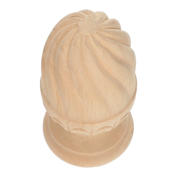 LABSERRON Beige Pineapple Decorative Wood Finial for Staircase Post and Furniture Accent